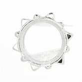 14K White Gold Semi Mount Pendant Setting Round RD 10x10mm Syzjewelry